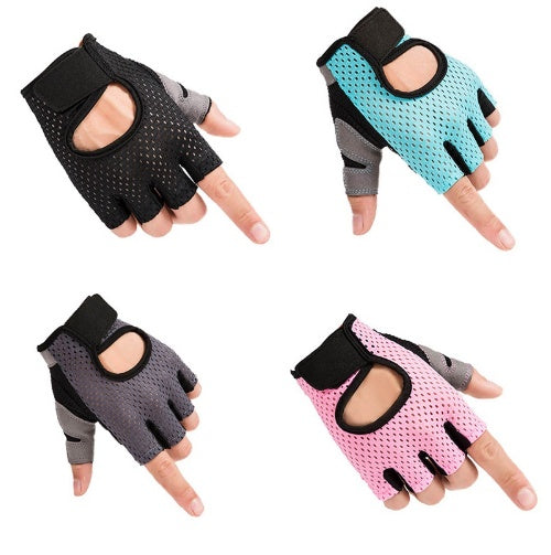 Half finger gloves sports fitness gloves outdoor riding non-slip wear gloves