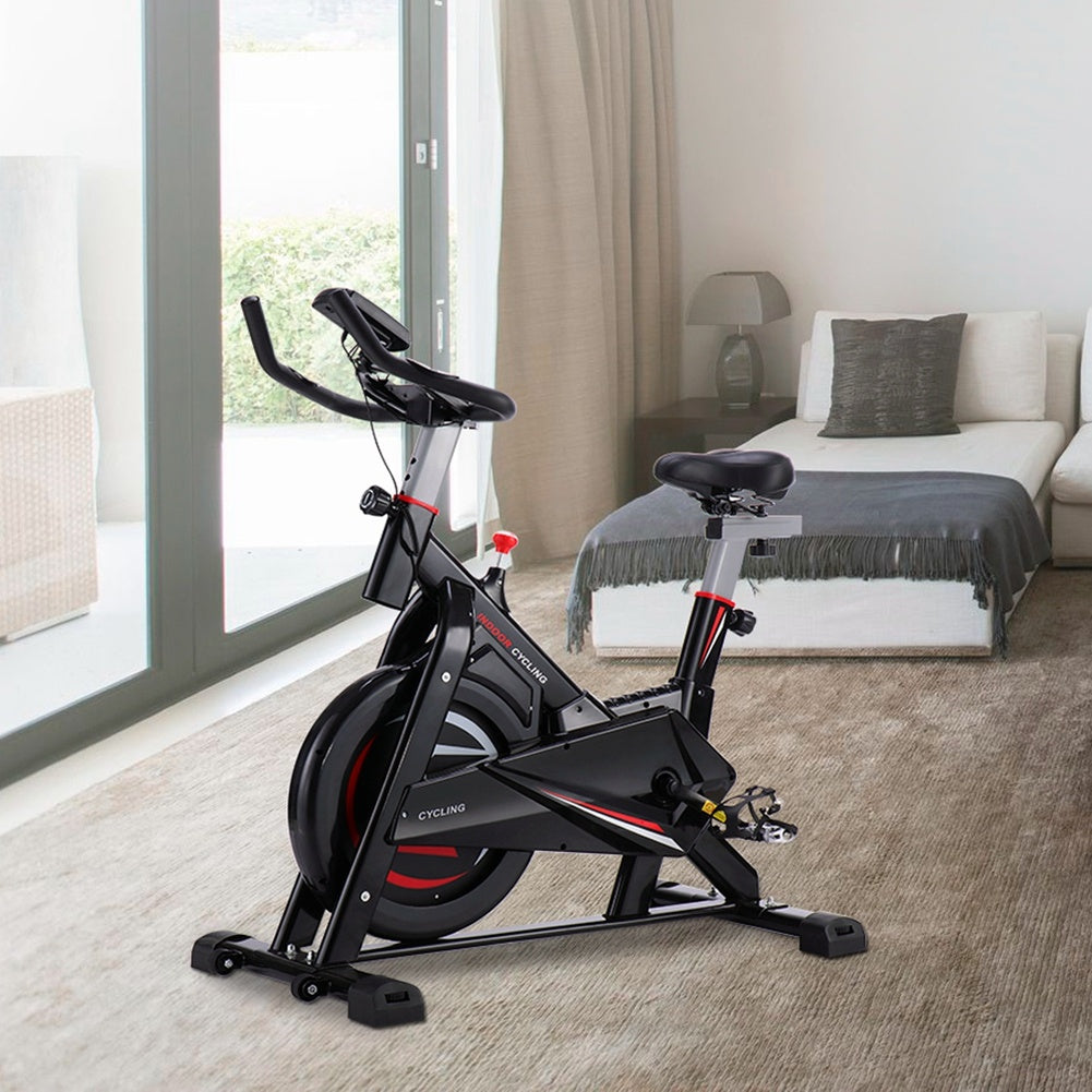 Gym Fitness Indoor Cycling Trainer Quiet Stationary Spinning Bike with Holder