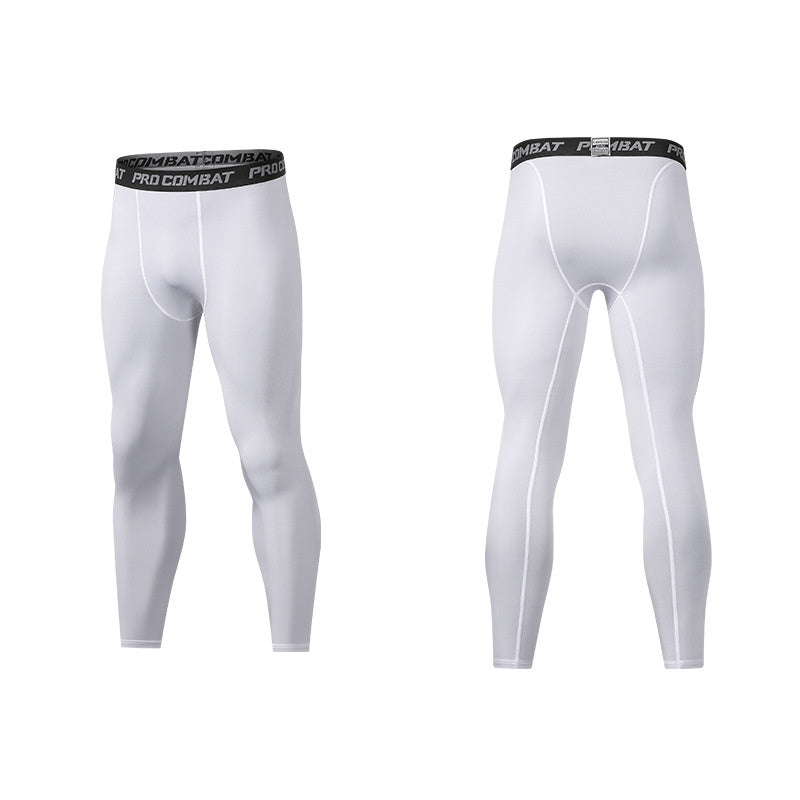 Exercise Workout Pants Cropped Basket Football Training Leggings High Elastic Quick-drying Compressed Trousers