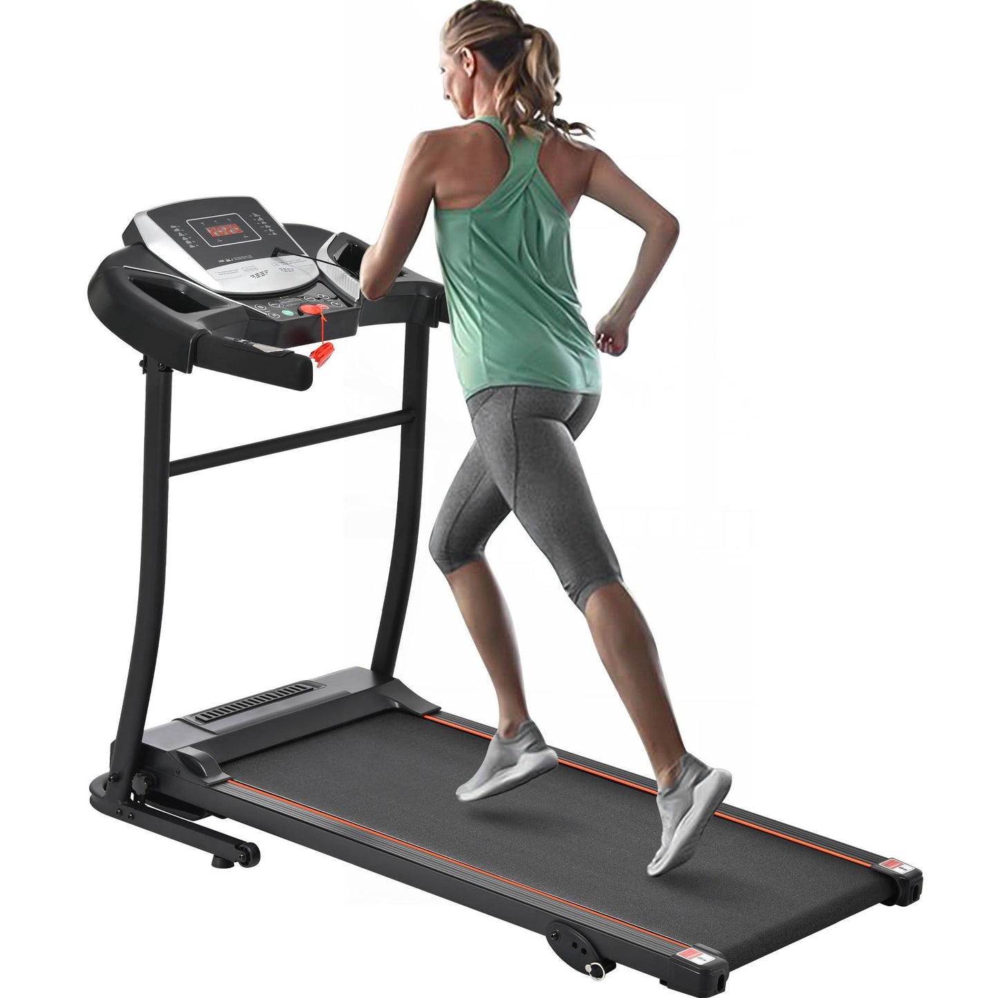 Folding Treadmill Electric Running Machine Walking Jogging Machine With 3 Level