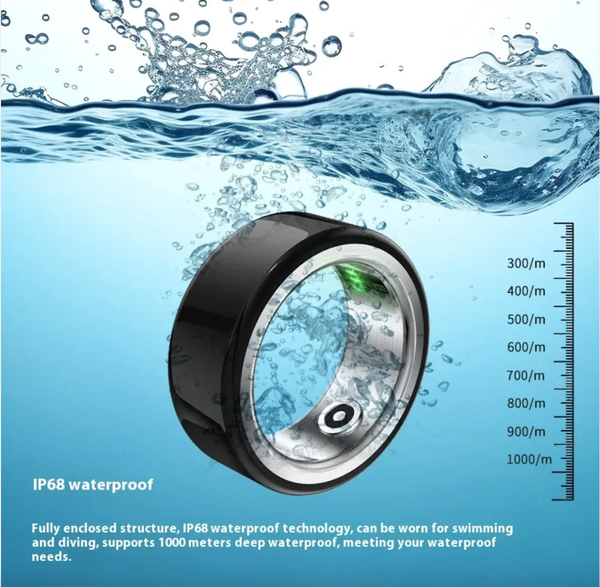 Ceramic Health Monitoring Smart Ring