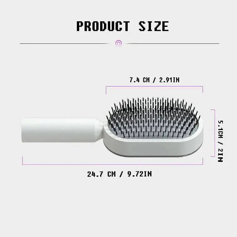 Self-Cleaning 3D  Hair Brush