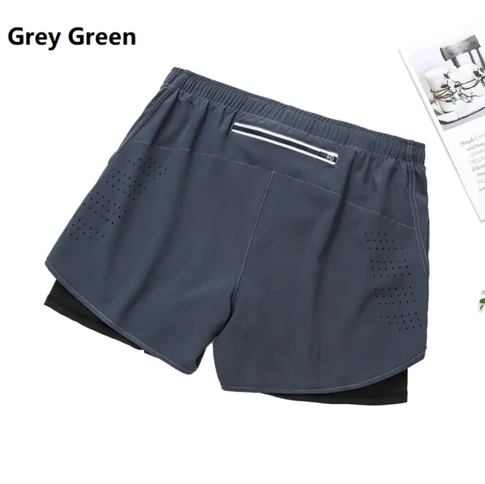 Men's Double-Layer Sports Shorts