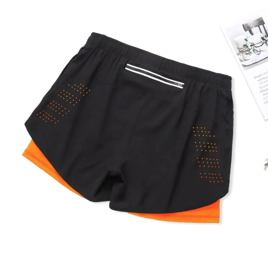 Men's Double-Layer Sports Shorts