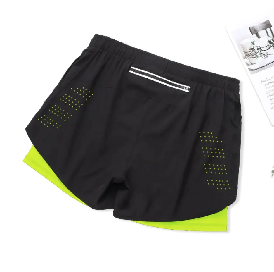 Men's Double-Layer Sports Shorts