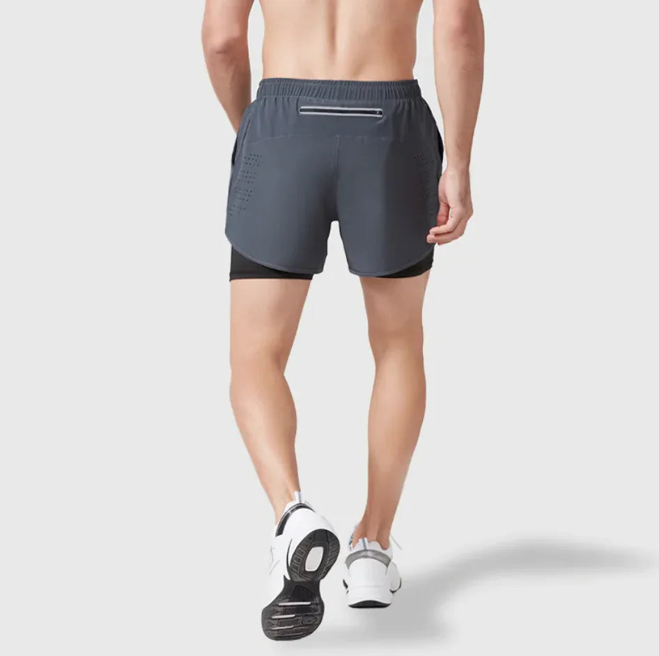 Men's Double-Layer Sports Shorts