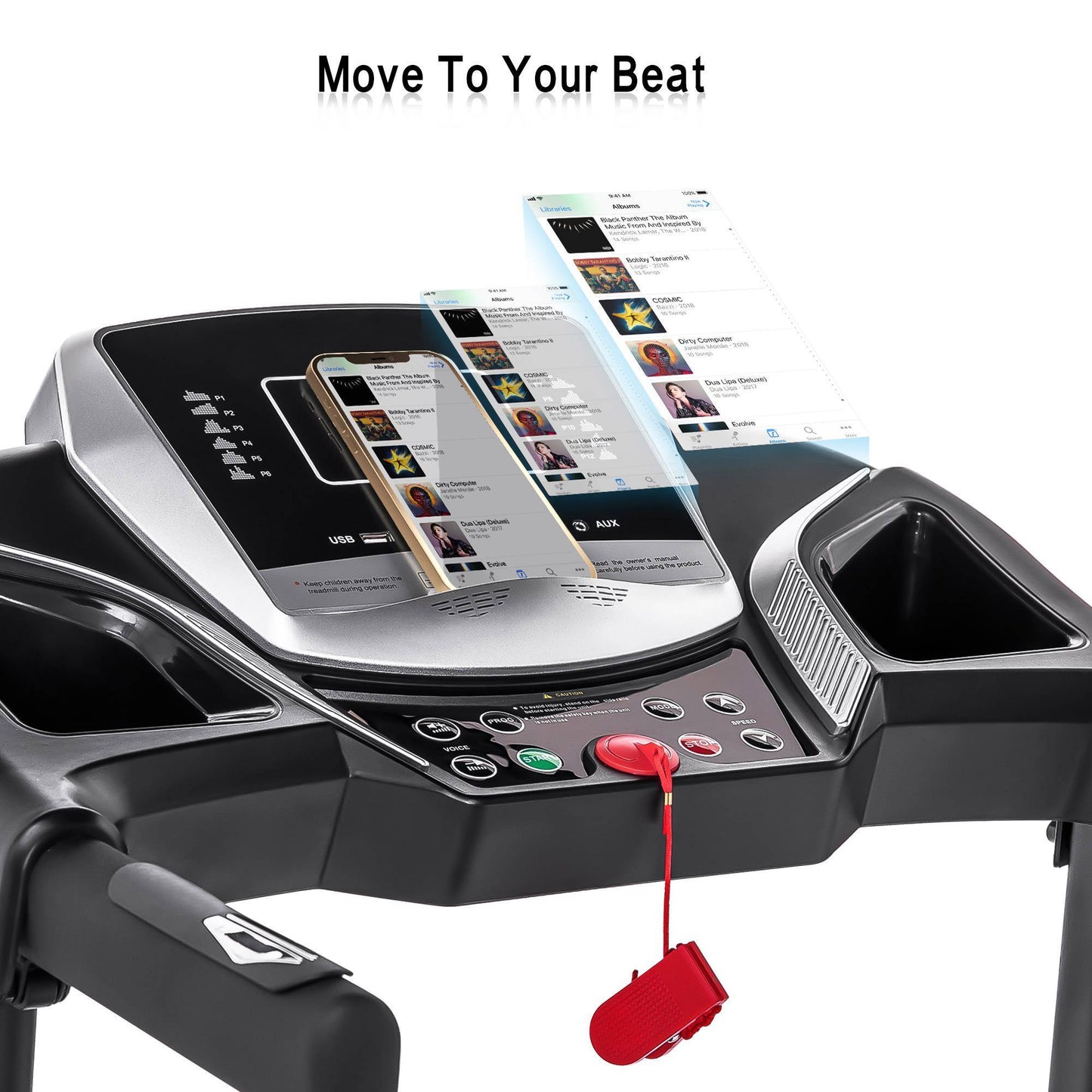 Folding Treadmill Electric Running Machine Walking Jogging Machine With 3 Level