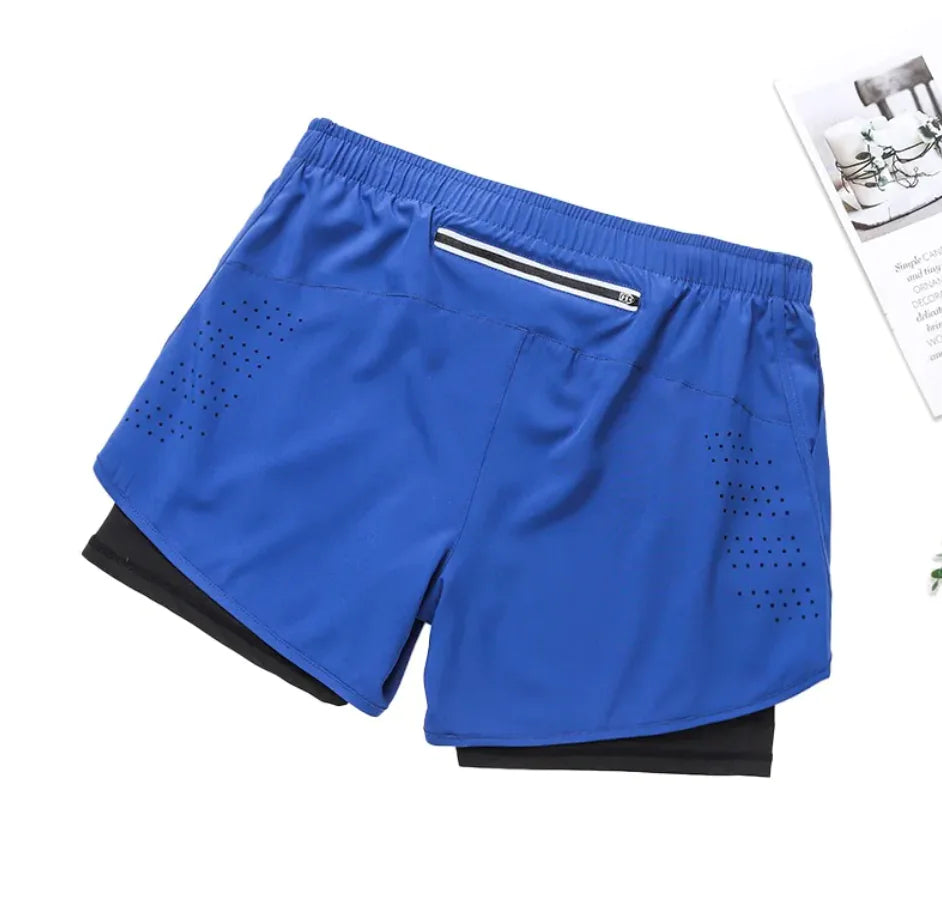 Men's Double-Layer Sports Shorts