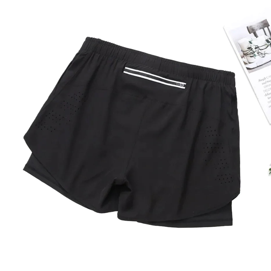 Men's Double-Layer Sports Shorts