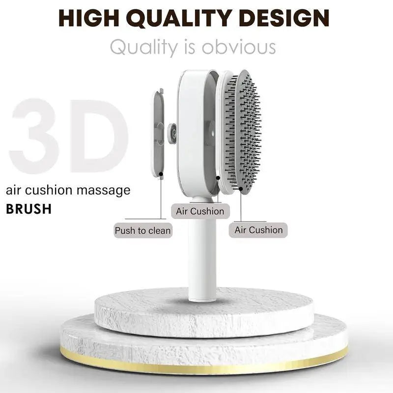 Self-Cleaning 3D  Hair Brush